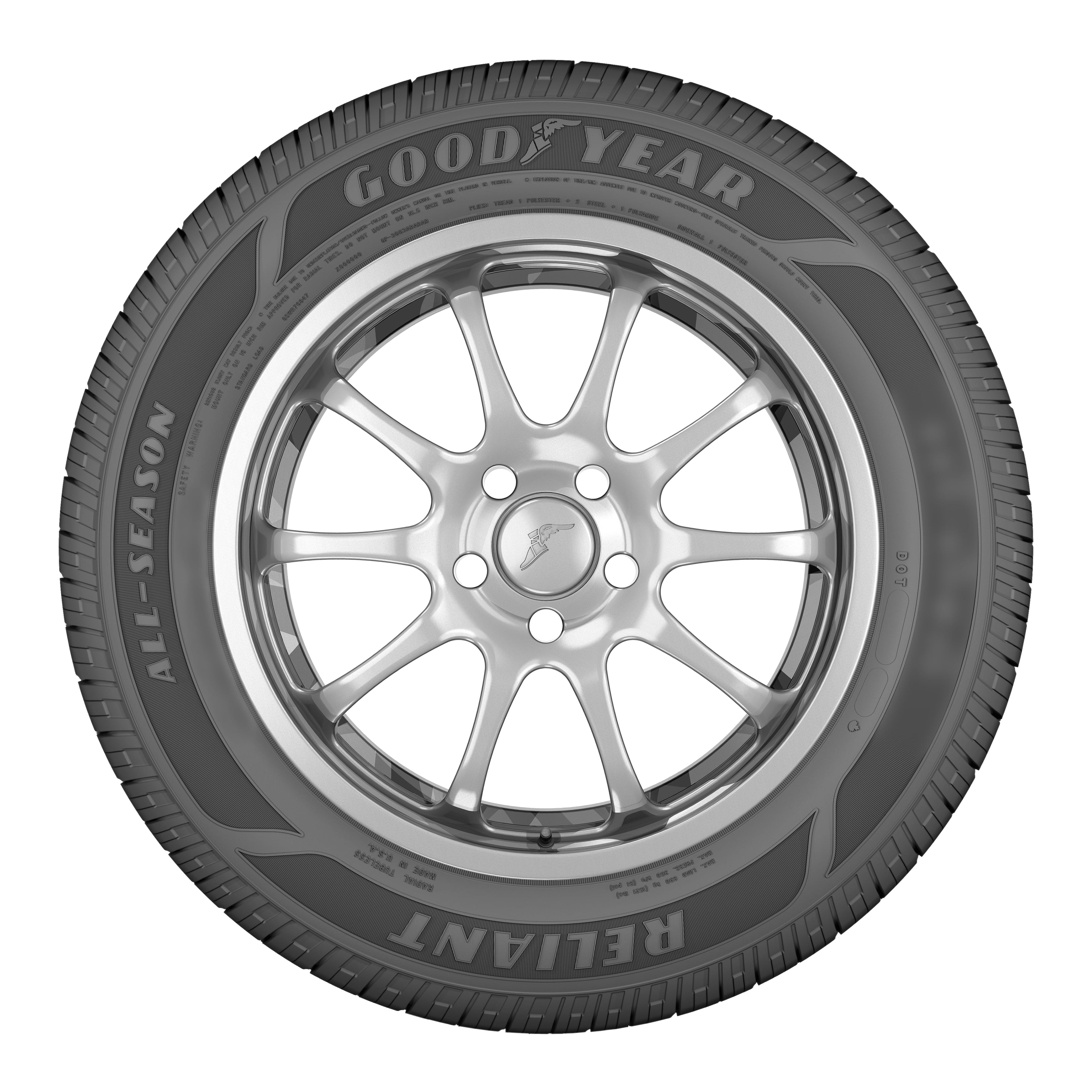 Goodyear Reliant All-Season 215/55R17 94V All-Season Tire Fits: 2011-15 Chevrolet Cruze Eco, 2012-14 Toyota Camry Hybrid XLE Goodyear