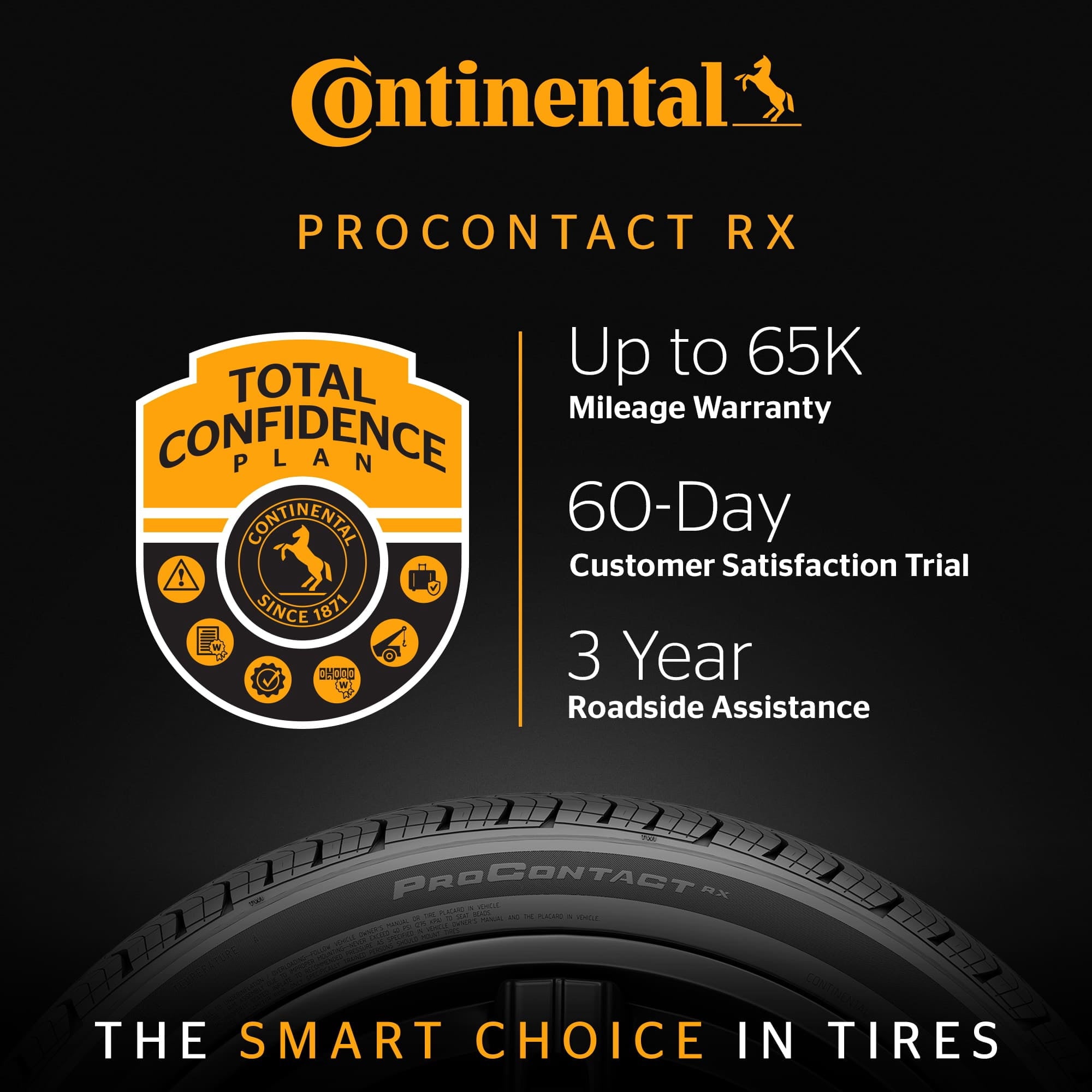 Continental ProContact RX All Season 245/40R19 94W Passenger Tire Continental