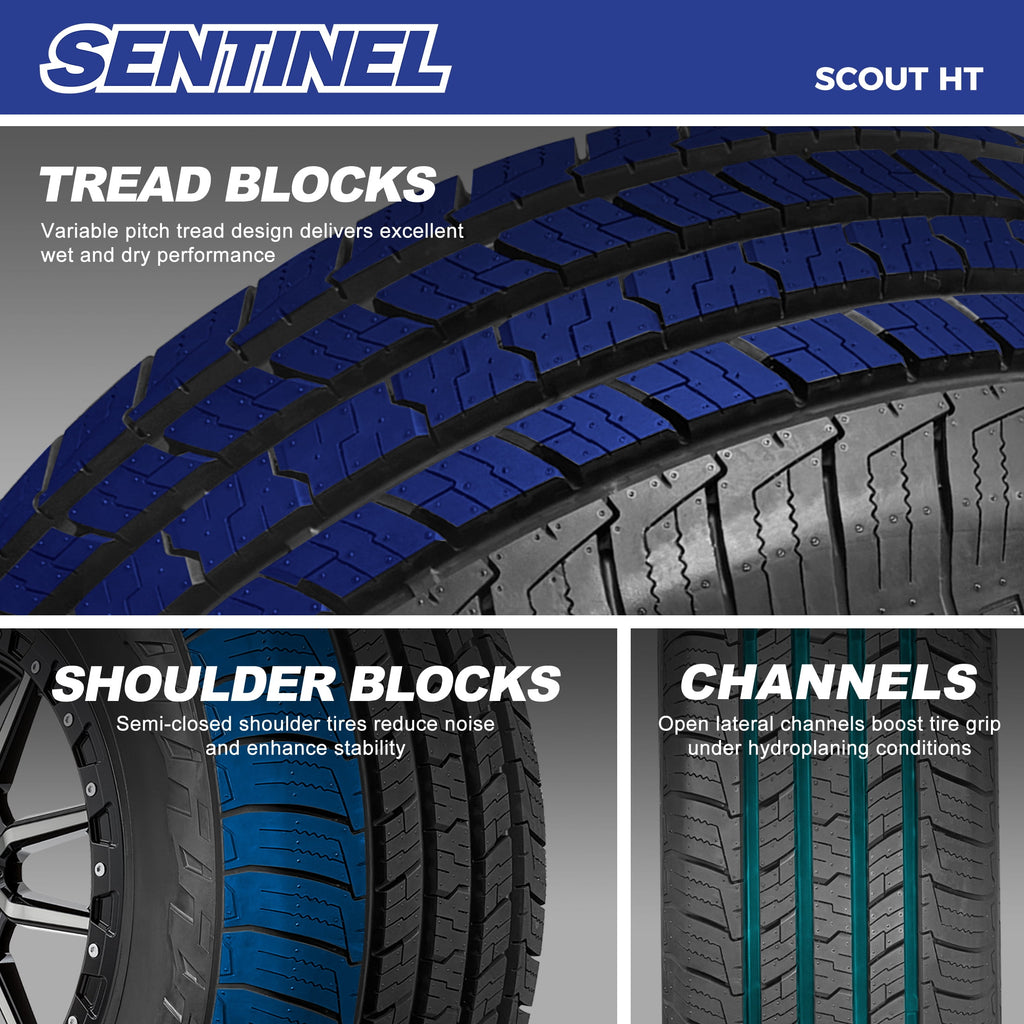 Sentinel Scout HT 245/70R17 245/70/17 110T All Season Highway Terrain Tire (No Rim) Sentinel
