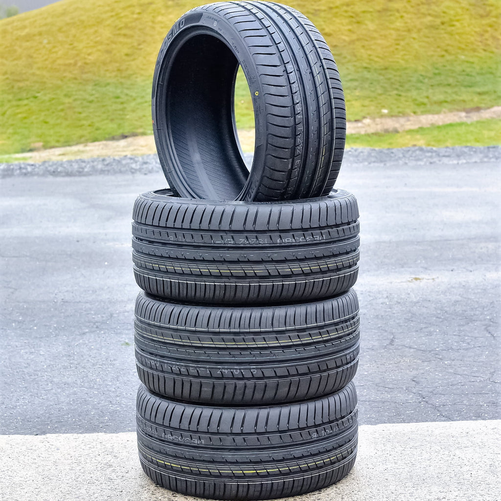 Pair of 2 (TWO) Cosmo MuchoMacho 255/35ZR18 255/35R18 94Y XL A/S High Performance Tires Fits: 2011 BMW 328i Base, 2016-19 Cadillac ATS V Cosmo
