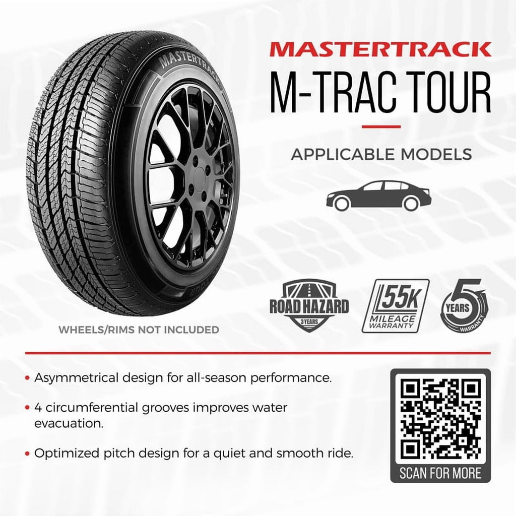 Mastertrack M-TRAC TOUR 215/55R17 94V All Season High Performance Passenger Tire 215/55/17 (Tire Only) Mastertrack