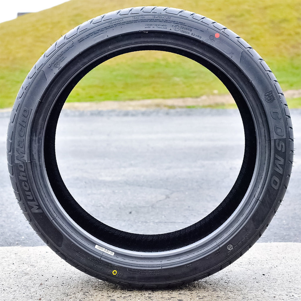 Pair of 2 (TWO) Cosmo MuchoMacho 255/35ZR18 255/35R18 94Y XL A/S High Performance Tires Fits: 2011 BMW 328i Base, 2016-19 Cadillac ATS V Cosmo