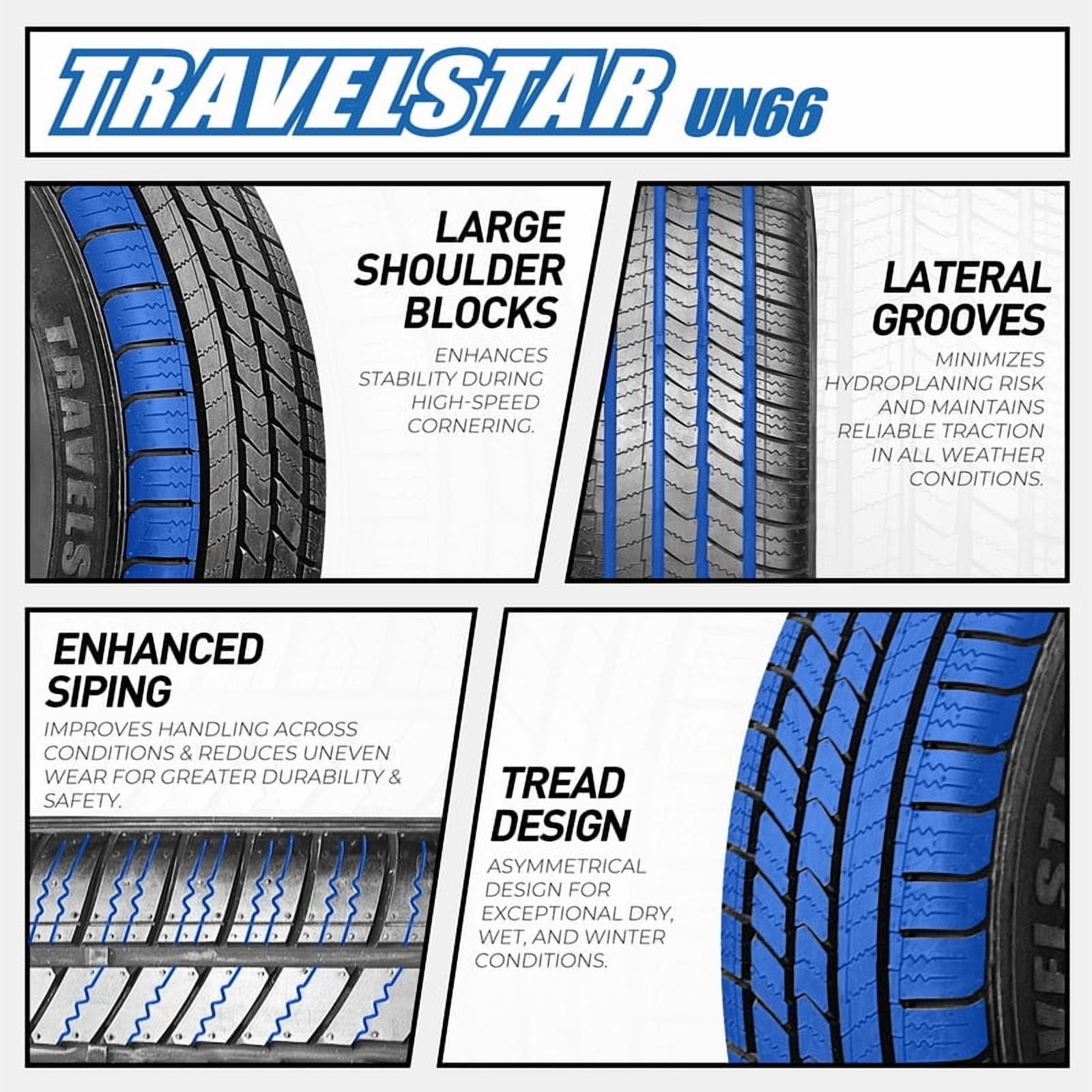 Travelstar UN66 255/65R18 255/65/18 111H High Performance All Season Crossover CUV/SUV Tire(No Rim) Travelstar