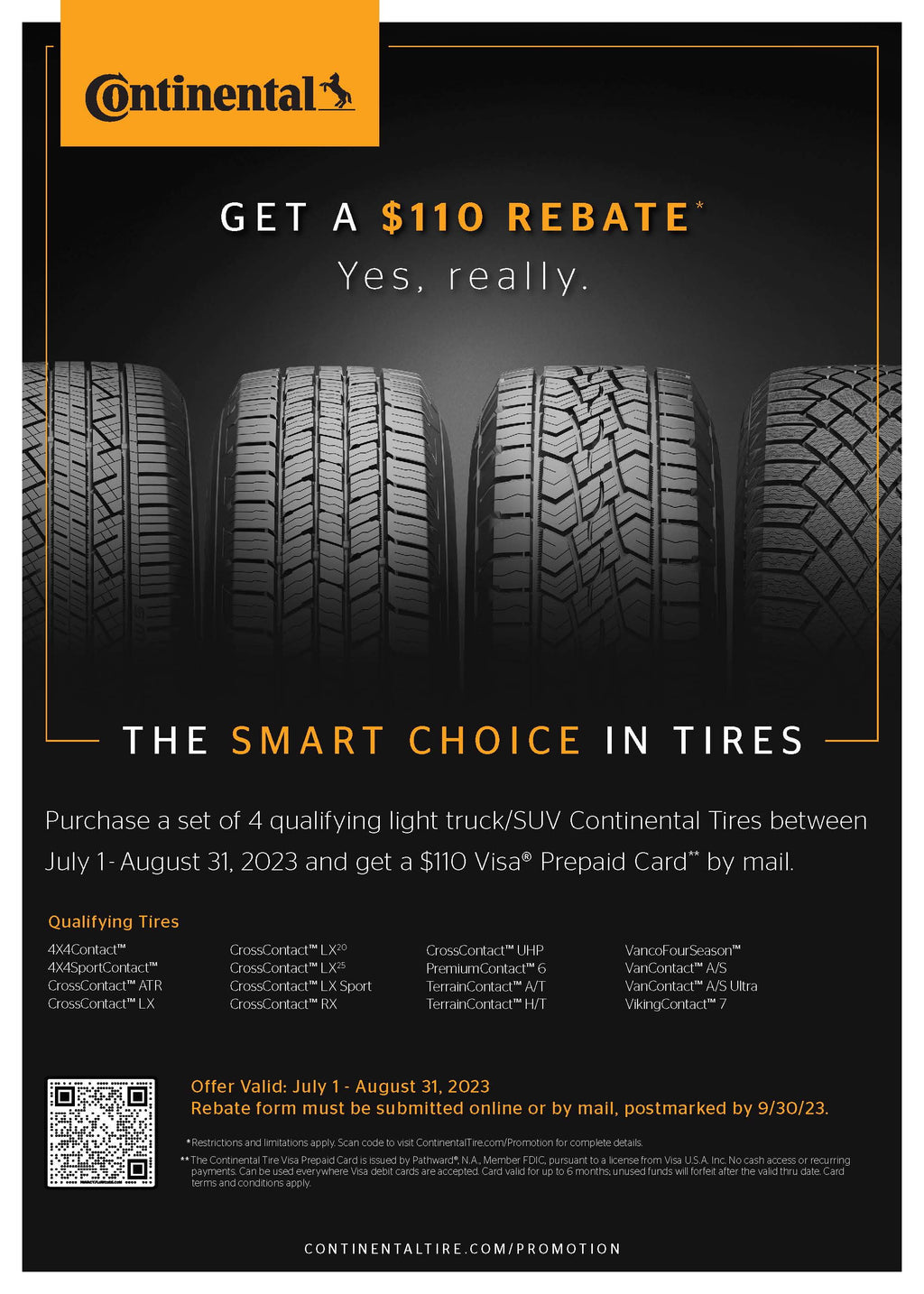 Continental Terrain Contact H/T LT265/60R20 88Y Light Truck Tire Continental