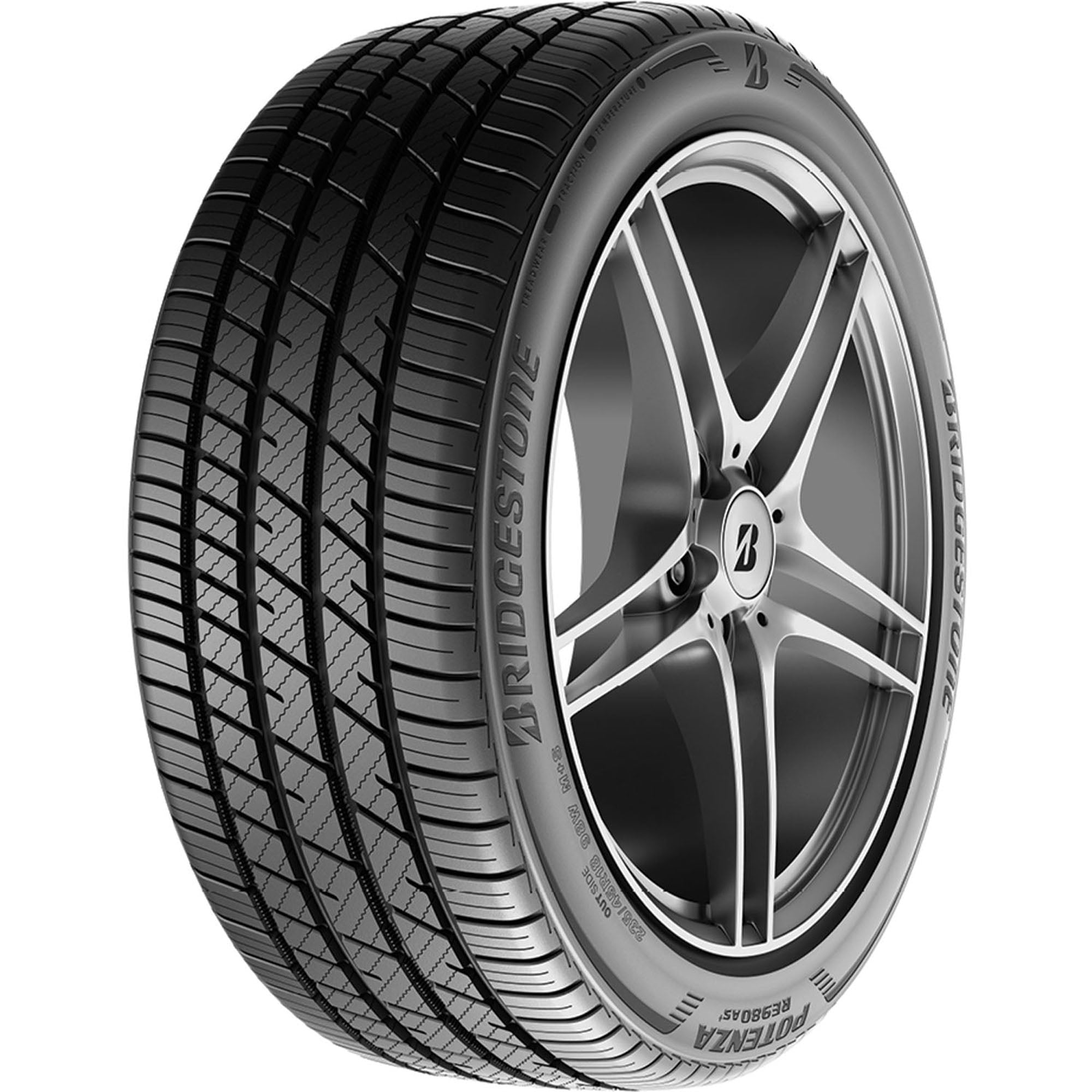 Bridgestone Potenza RE980AS+ Performance 225/45R19 96W XL Passenger Tire Bridgestone