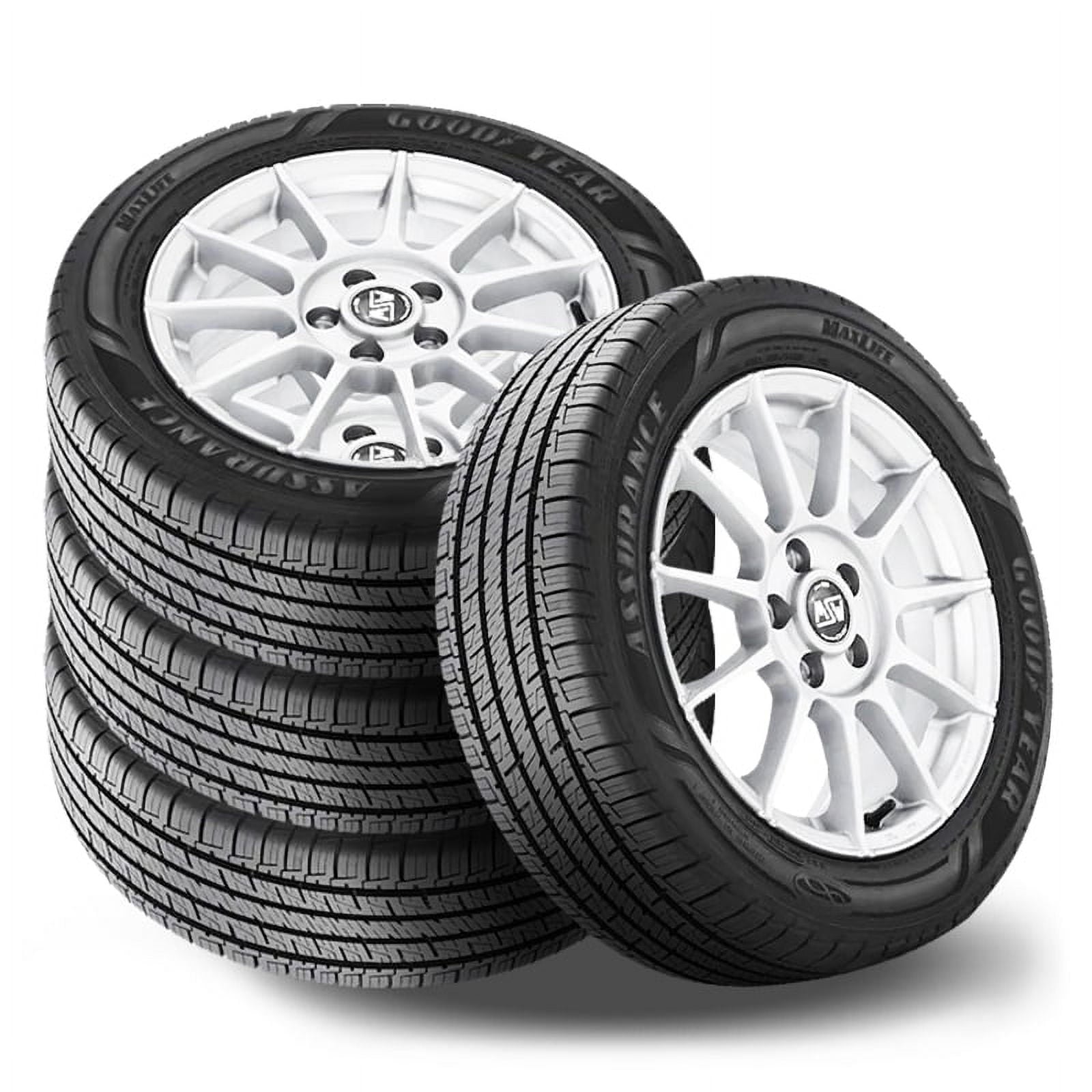 Set of 4 Goodyear Assurance Maxlife 205/60R16 92V Tires All Season 85K Mileage SET 110953545 / 205/60/16 / 2056016 Fits: 2010-12 Ford Fusion S, 2015-17 Kia Soul LX Goodyear