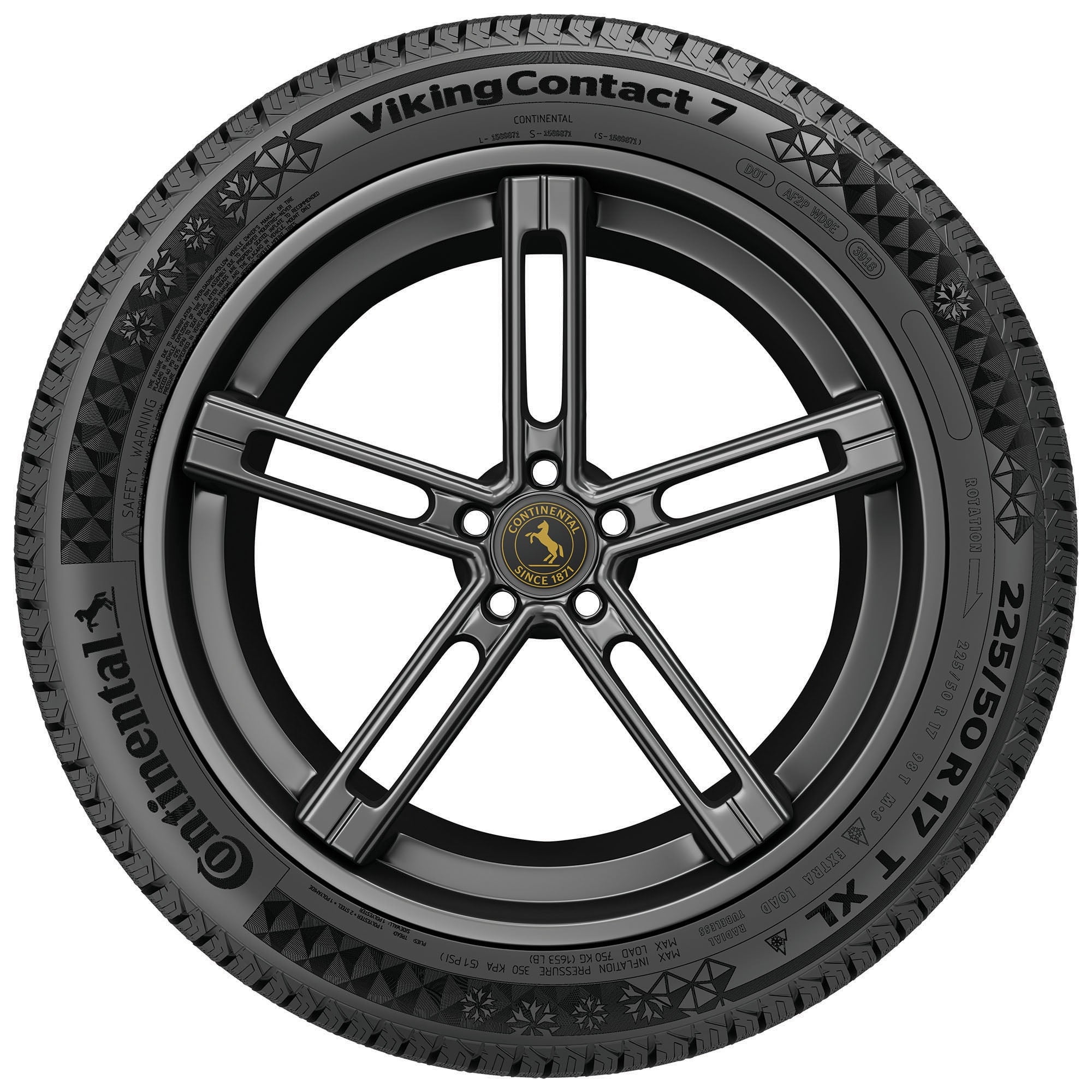 Continental VikingContact 7 Winter 245/45R17 99T XL Passenger Tire Continental