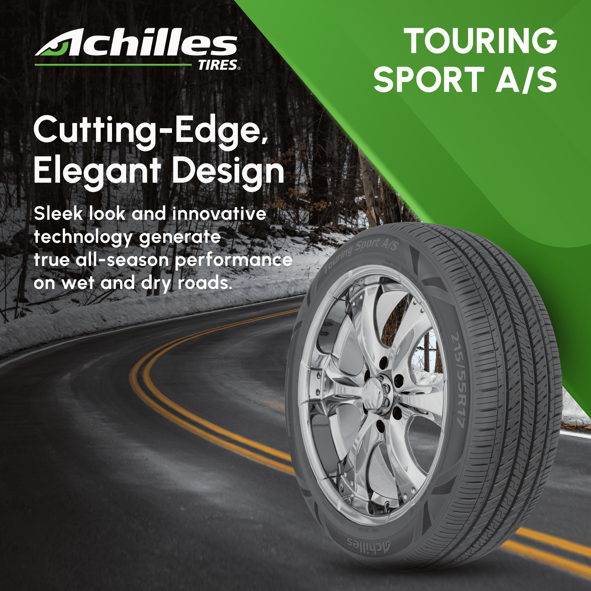 Achilles Touring Sport A/S All Season 215/55R17 94V Passenger Tire Achilles