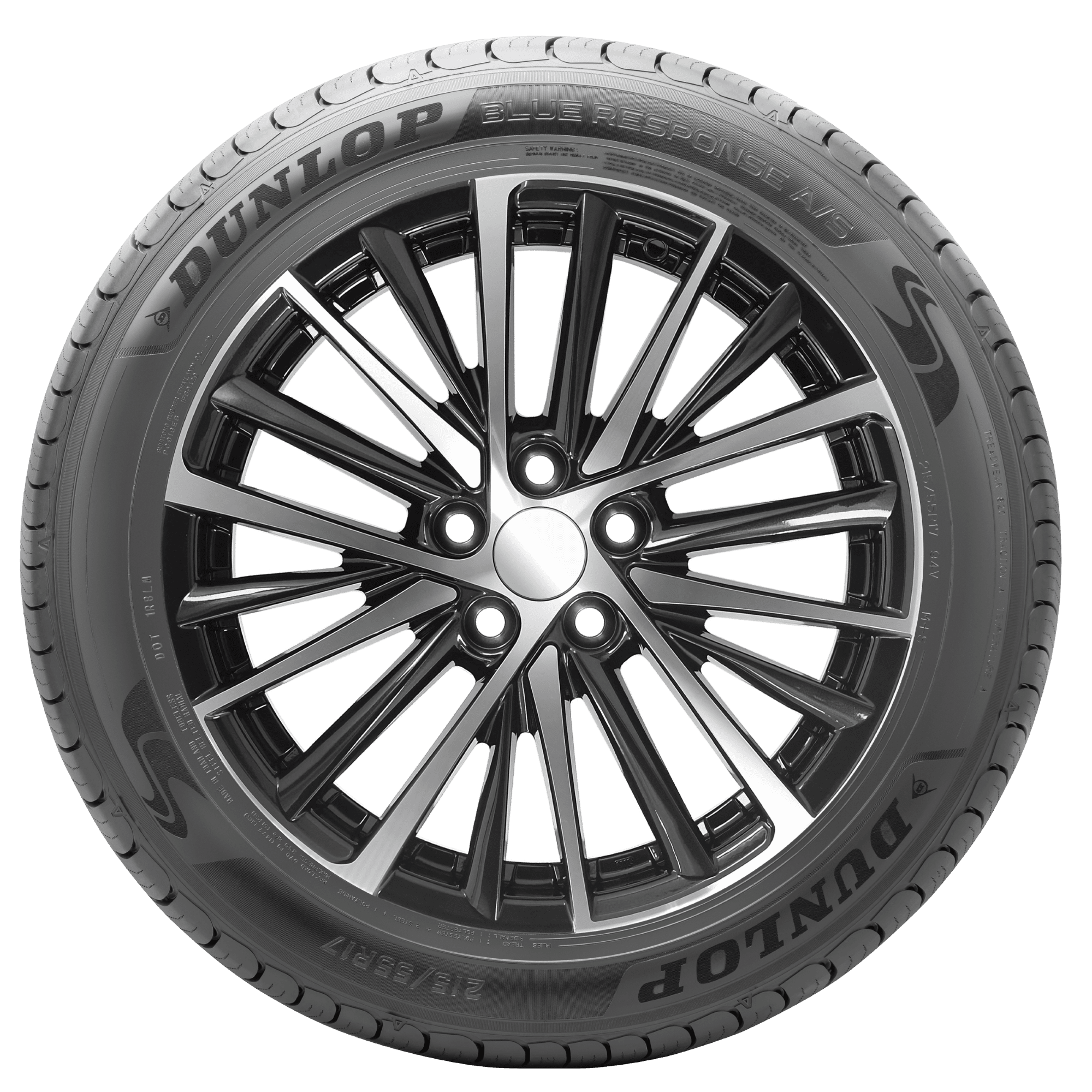 Set of 4 Dunlop Blue Response A/S 215/45R17 87V Tires Dunlop